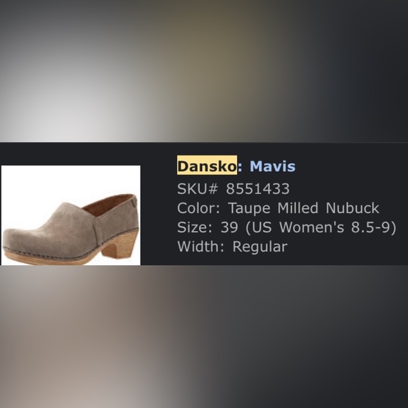 Dansko Tan MAVIS clog - Picture 7 of 7